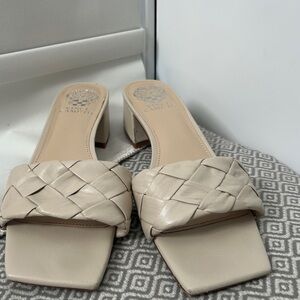 Vince Camuto 1 inch heel sandal - ivory